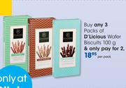 D'Licious Wafer Biscuits-100gm Each