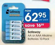 Safeway AA Or AAA Alkaline Batteries 10 Pack-Per Pack