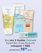 Yardley Oatmeal Facial Skin Care Products-Each