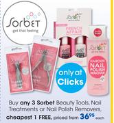 Sorbet Beauty Tools, Nail Treatments Or Nail Polish Removers-Each