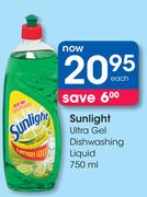 Sunlight Ultra Gel Dishwashing Liquid-750ml