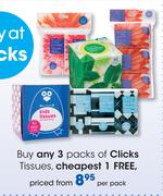 Clicks Tissues-Per Pack