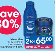 Nivea Men Body Lotions Or Creams-2 x 400ml 