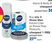 Nivea Men Facial Cre Or Shave Prep Products-Each