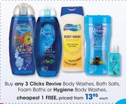 Clicks Revive Body Washes, Bath Salts, Foam Baths Or Hygiene Body Washes-Each