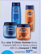 Clicks Hydrate Body Creams-500ml Or Body Lotions-400ml Each