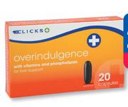 Clicks Overindulgence 20 Capsules-For 2