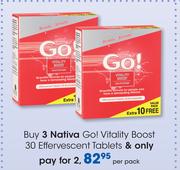 Nativa Go! Vitality Boost 30 Effervescent Tablets-Per Pack