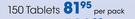 Clicks Rescue 150 Tablets-Per Pack 