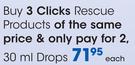Clicks Rescue Drops-30ml Each