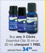 Clicks Essential Oils-10ml Or 20ml Each