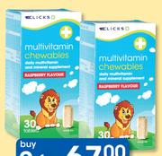 Clicks Multivitamin Chewables 30 Tablets-For 2