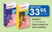 Lovers+ 12 Condoms-Per Pack
