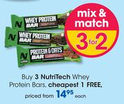 NutriTech Whey Protein Bars-Each