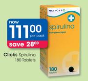 Clicks Spirulina 180 tablets-Per Pack