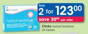 Clicks Herbal Sedative 26 Tablets-For 2