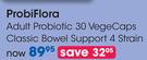Probi Flora Adult Probiotic 30 VegeCaps Classic Bowel Support 4 Strain-Per Pack