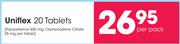 Uniflex 20 Tablets-Per Pack