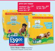 Clicks Made 4 Baby Dry Protect Disposable Nappies Jumbo Pack-Per Pack