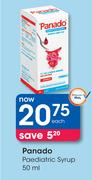 Panado Paediatric Syrup-50ml Each