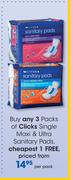Clicks Single Maxi & Ultra Sanitary Pads-Per Pack