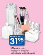Clicks Acrylic Storage Containers-Each
