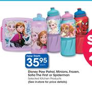 Disney Paw Patrol, Minions, Frozen, Sofia The First Or Spiderman Selected Kitchen Products-Each