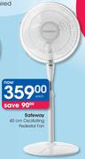 Safeway 40cm Oscillating Pedestal Fan-Each