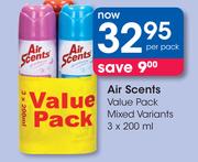 Air Scents Value Pack Mixed Variants-3 x 200ml Per Pack