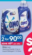 Omo Auto Washing Powder-2Kg Or Liquid Detergent-1.5Ltr-For 2