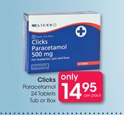 Clicks Paracetamol 24 Tablets Tub Or Box-Per Pack