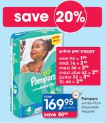 Pampers Jumbo Pack Disposable Nappies-Per Pack