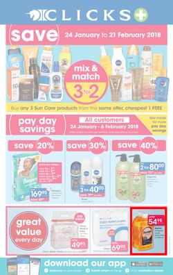 Clicks : You Pay Less (24 Jan - 21 Feb 2018), page 1