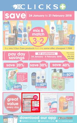 Clicks : You Pay Less (24 Jan - 21 Feb 2018), page 1