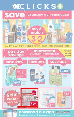 Clicks : You Pay Less (24 Jan - 21 Feb 2018), page 1
