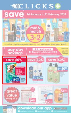 Clicks : You Pay Less (24 Jan - 21 Feb 2018), page 1