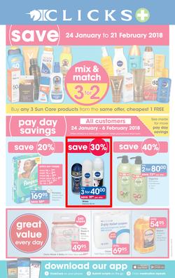 Clicks : You Pay Less (24 Jan - 21 Feb 2018), page 1