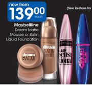 Maybellline Dream Matte Mousse Or Satin Liquid Foundation-Each