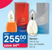 Revlon Fire & Ice Eau De Toilette-50ml Each