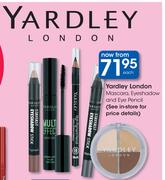 Yardley London Mascara, Eyeshadow & Eye Pencil-Each