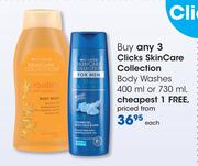 Clicks Skin Care Collection Body Washes-400ml Or 730ml