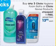 Clicks Hygiene Foam Baths Or Clicks Revive Products-Each