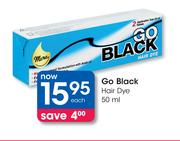 Go Black Hair Dye-50ml Each