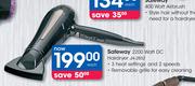 Safeway 2200 Watt DC Hairdryer JA-2852-Each