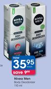 Nivea Men Body Deodorizer-110ml Each