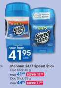 Mennen 24/7 Speed Deo Stick-85g Each