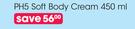 Eucerin PH5 Soft Body Cream-450ml Each