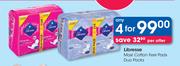 Libresse Maxi Cotton Feel Pads Duo Packs-For 4