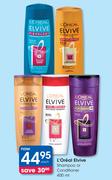 L'Oreal Elvive Shampoo Or Conditioner-400ml Each