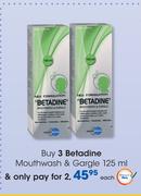 Betadine Mouthwash & Gargle-125ml Each